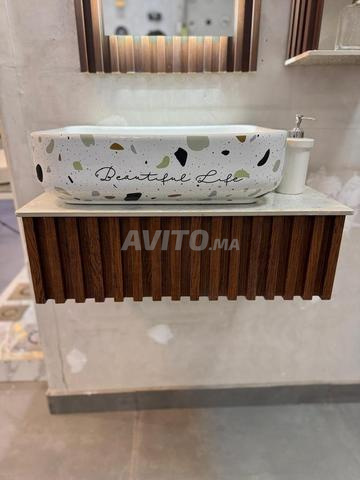 Meuble salle de bain en PVC et céramique italienne - 2