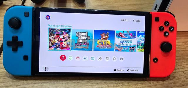 Nintendo Switch OLED Flashée 128GB Pack Complet