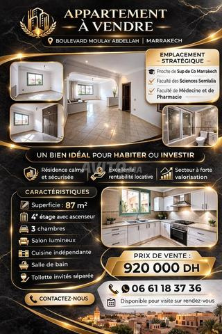Appart 3ch salon 87m2 près Sup de co