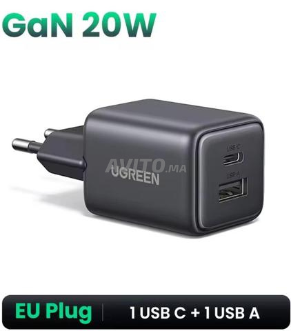 Chargeur Ugreen Charge Rapide 20W GaN PD3.0 QC3.0