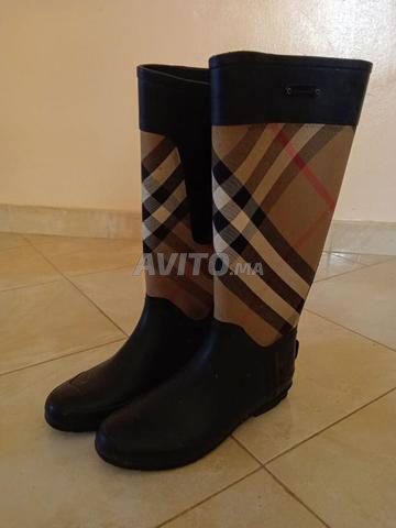 Bottes de pluie Burberry Noir, Caoutchouc 39EU