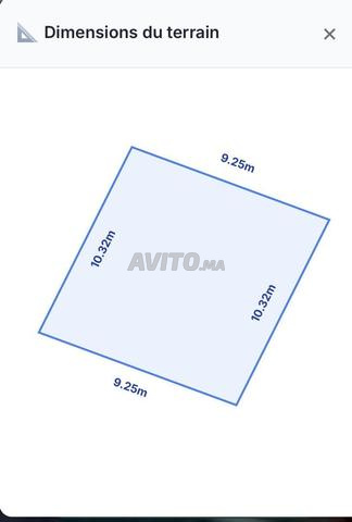 Opportunité rare Terrain titré à 02 façades 95m2