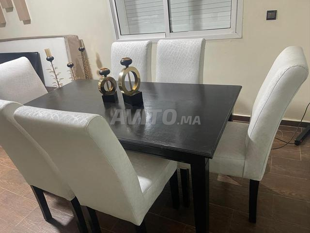طاولة طعام 6 كراسي 160/88 سم - 2