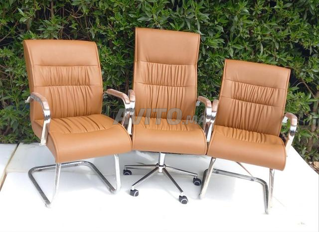 Pack fauteuil président et 2 visiteurs/bureau/banc - 2