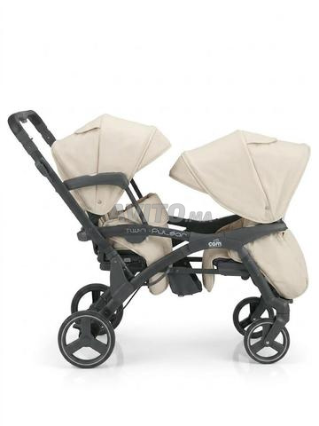 Poussette Twinpulsar CAM double, excellente état, confortable, pratique et élégante - 2