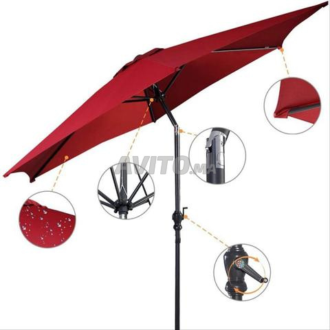 Parasol 2.87M Avec Manivelle Couleur-VIN- - 2