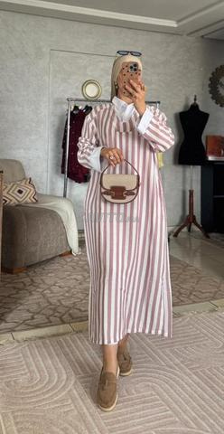 Robe col chemise rayée - 2