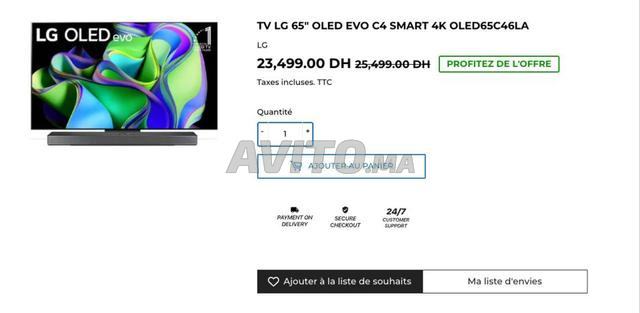 TV LG OLED C4 65 pouces 4K HDR 144 Hz - 2