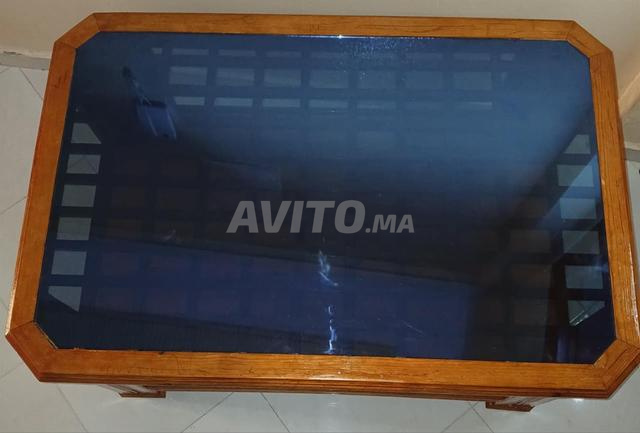 Table en bois et verre - 2