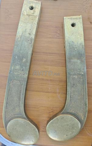 2 Pédales de piano antiques en cuivre importées
