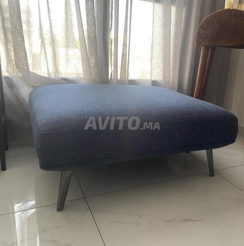 Pouf bleu luxueux - 2