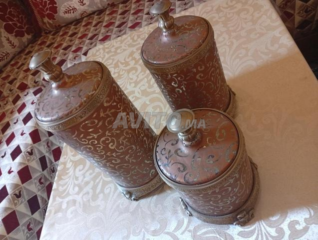 Set décoratif en verre et cuivre