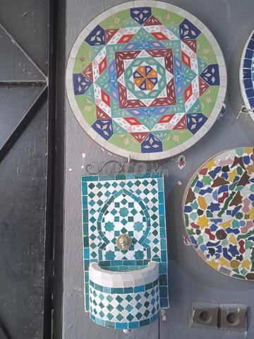 Zellige Fassi, table basse et fontaine