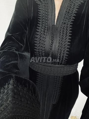 Caftan noir moiré - 2
