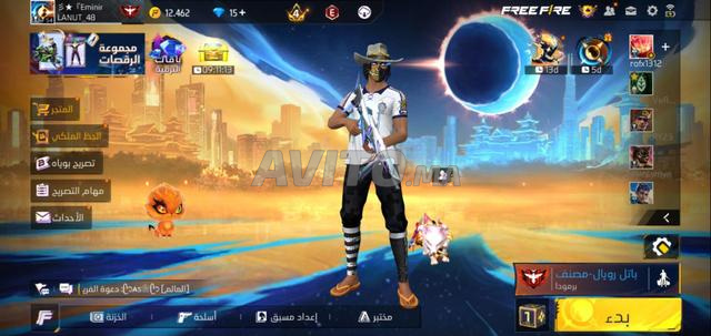 Compte Free Fire à vendre