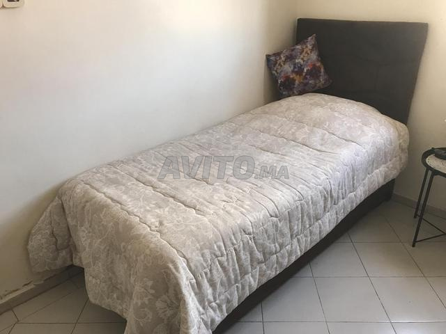 Lit une place avec rangement et matelas - 2
