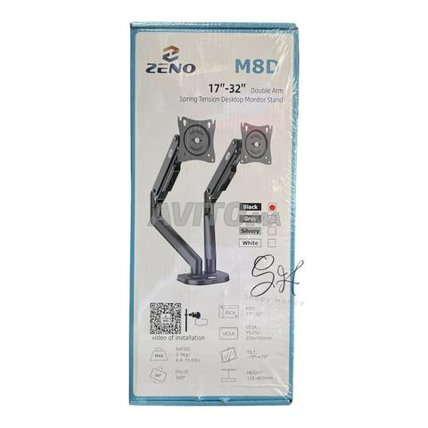 ZENO M8D Support Double Écran à Ressort à Gaz 17'-32