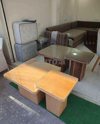 طاولة ثلاثية من خشب الزان الصلب، جودة ممتازة