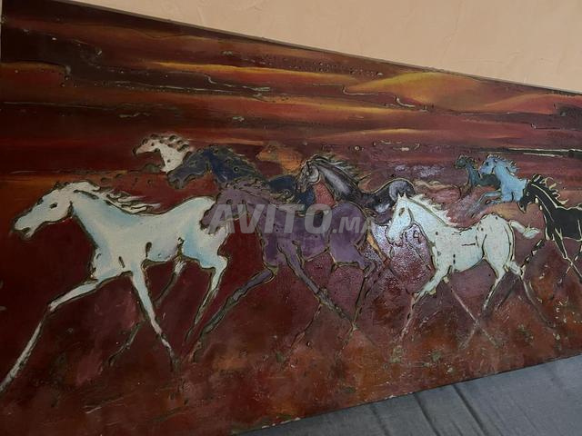Tableau artistique de peinture sur bois - 2