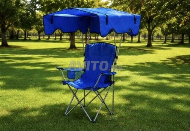 Chaise Pliante Camping Avec Toit Anti-Soleil - 2