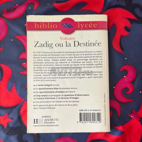 Livre Zadig de Voltaire - 2