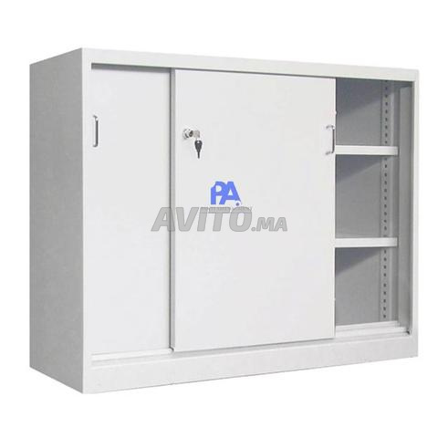 Armoire métallique basse à porte coulissante - 2