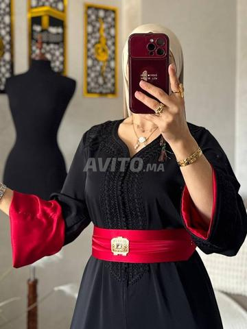 Caftan pour l'Aïd et toutes occasions, top crêpe rose - 2