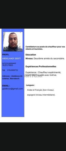 Je suis chauffeur