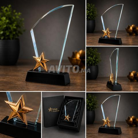 Trophée Verre Bureau « Star » avec Boîte Cadeau - 2