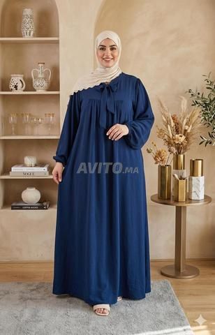 عباءة كرافات كريب مكشكشة للمحجبات أنيقة وفصلة كلوش - 2