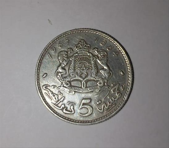 Cinq Dirhams Cravate 1965 Maroc - 2