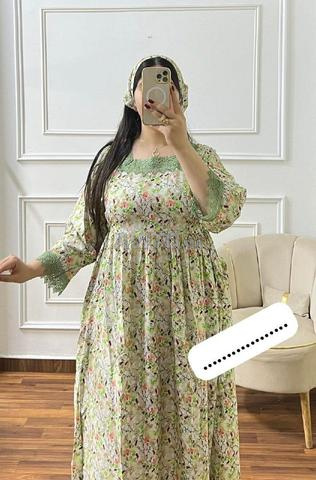 Pyjama maison deux pièces avec foulard, modèle Aïd 289 dh - 2