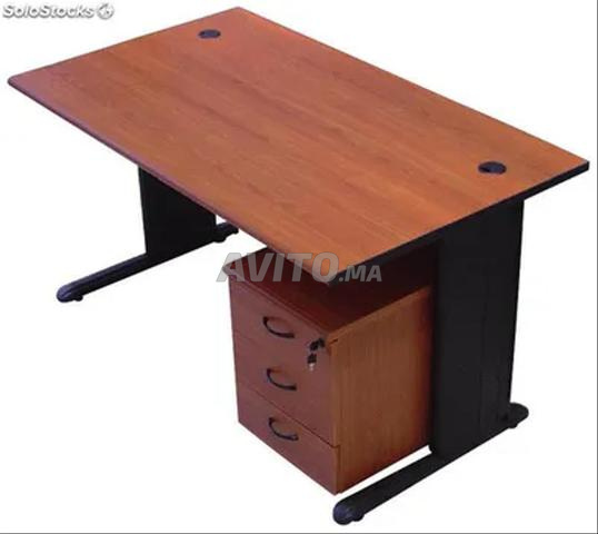Bureau semi métallique avec tiroirs mobile \ fixe  - 2