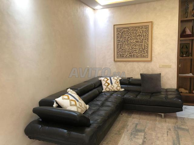 Canapé d'angle en cuir véritable