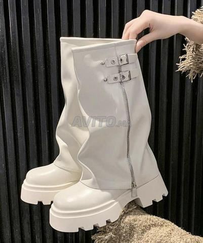 Bottes compensées beige 36 - 2