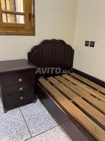 lit une place avec table de nuit - 2