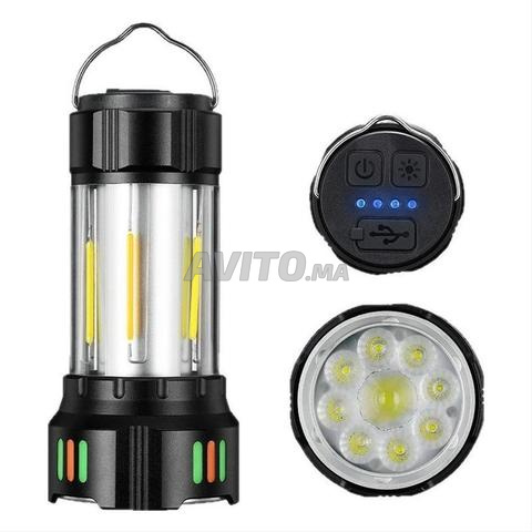 مصباح LED محمول قابل لإعادة الشحن ومتعدد الوظائف