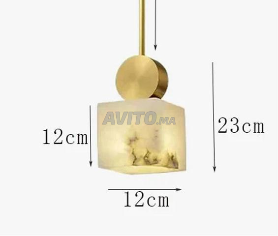 3 suspensions en marbre