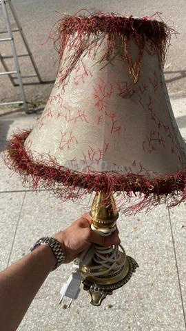 غطاء مصباح نحاسي ذهبي عتيق... مصباح ليلي كلاسيكي