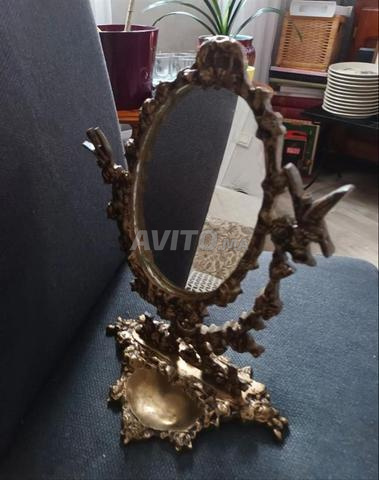 Miroir à poser en laiton pour collection - 2