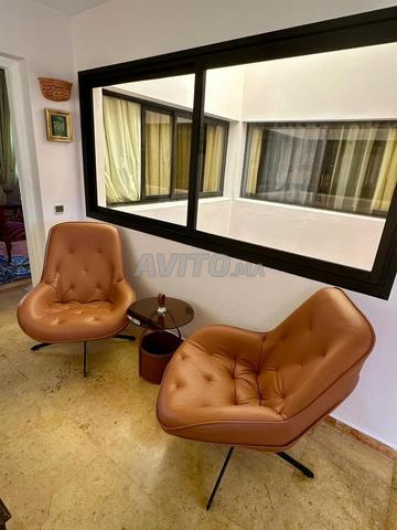 Ensemble lounge design 2 fauteuils & table