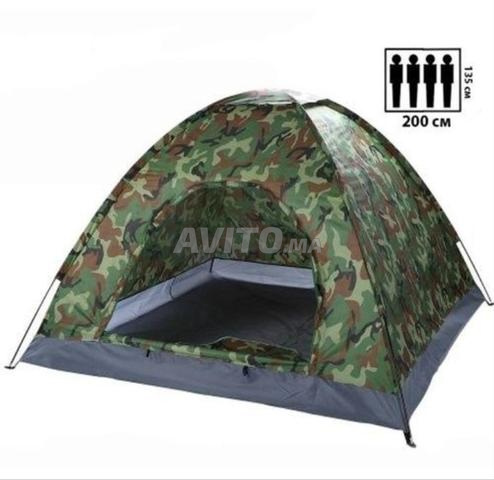 Tente de camping militaire pour 4 personnes, dimensions 208/208/145cm - 2