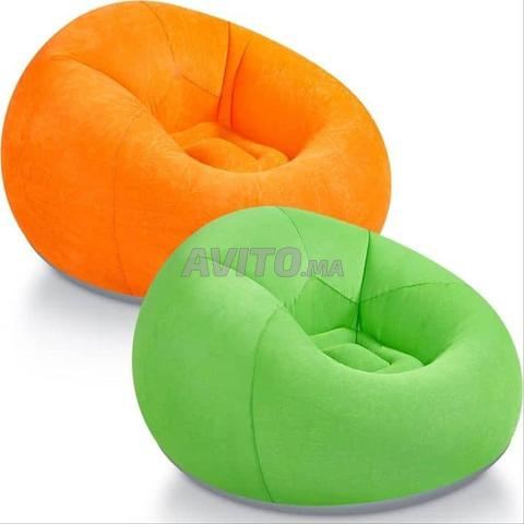 x2 Fauteuils Gonflables Haute Qualité Chaises en tissu - 2