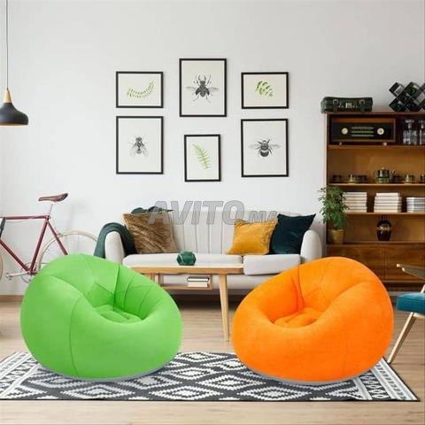 x2 Fauteuils Gonflables Haute Qualité Chaises en tissu