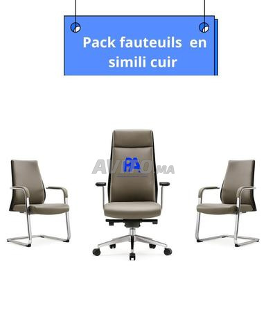 Pack/Chaise président et 2 visiteurs/Vestiaire - 2