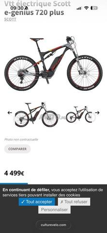 Vélo Scott électrique Bosch