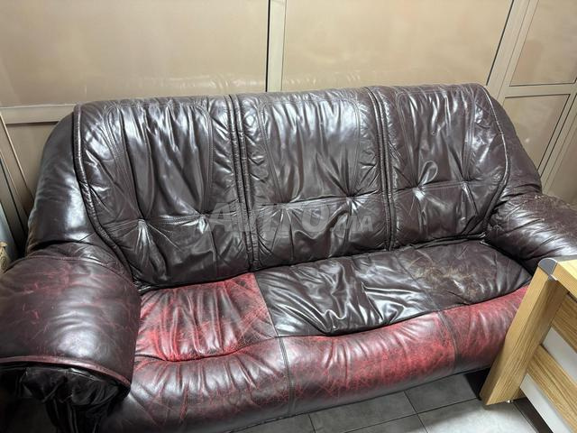 صالون جلد طبيعي طراز إيطالي 🇮🇹🛋️ - 2