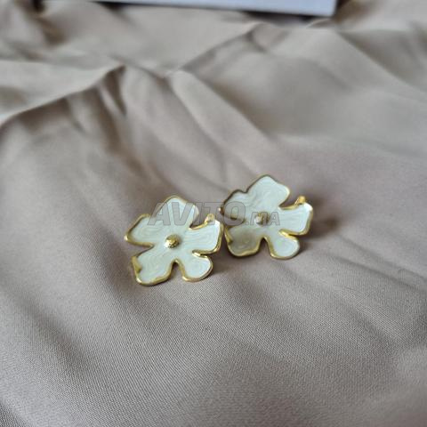 Boucles d'oreilles TULIPE en acier inoxydable - 2