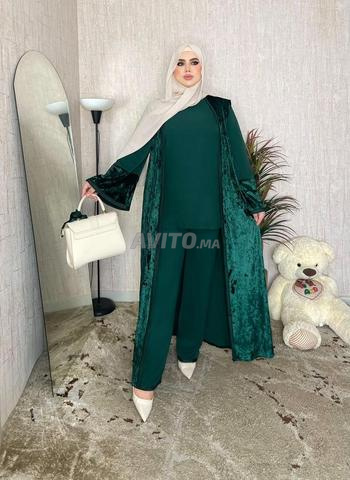 Ensemble trois pièces en velours et crêpe 🌹🎁 - 2