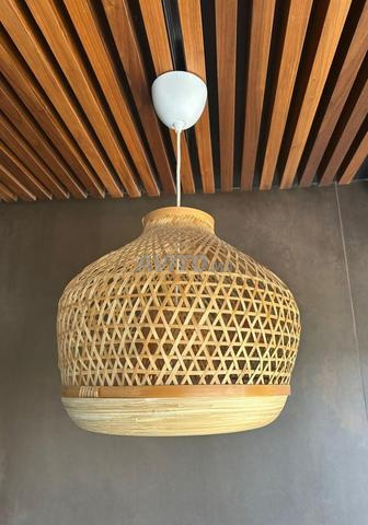 Lampe suspendue bambou 45 cm